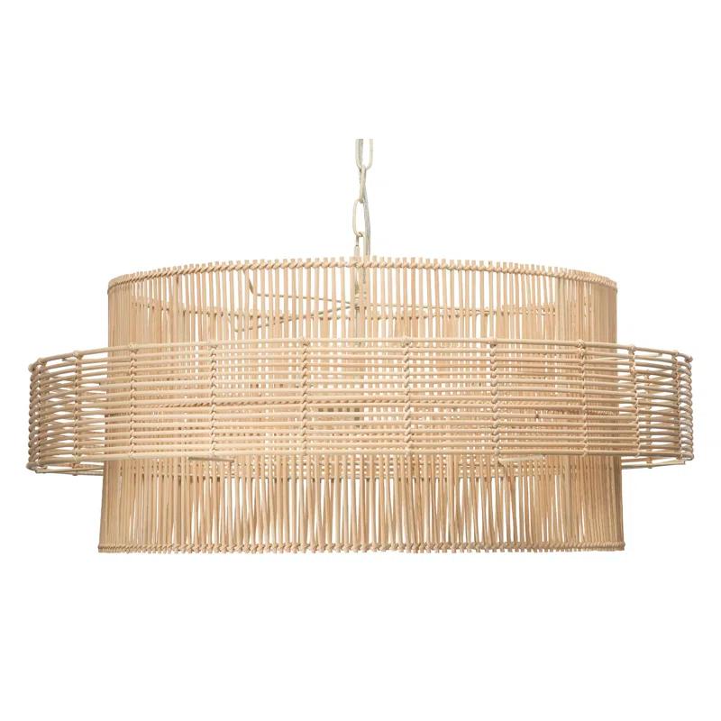 Gaia 2 Light Rattan Dimmable Pendant
