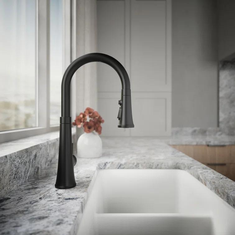 Tone Touchless Pull-Down Kitchen Sink Faucet with Three-Function Sprayhead