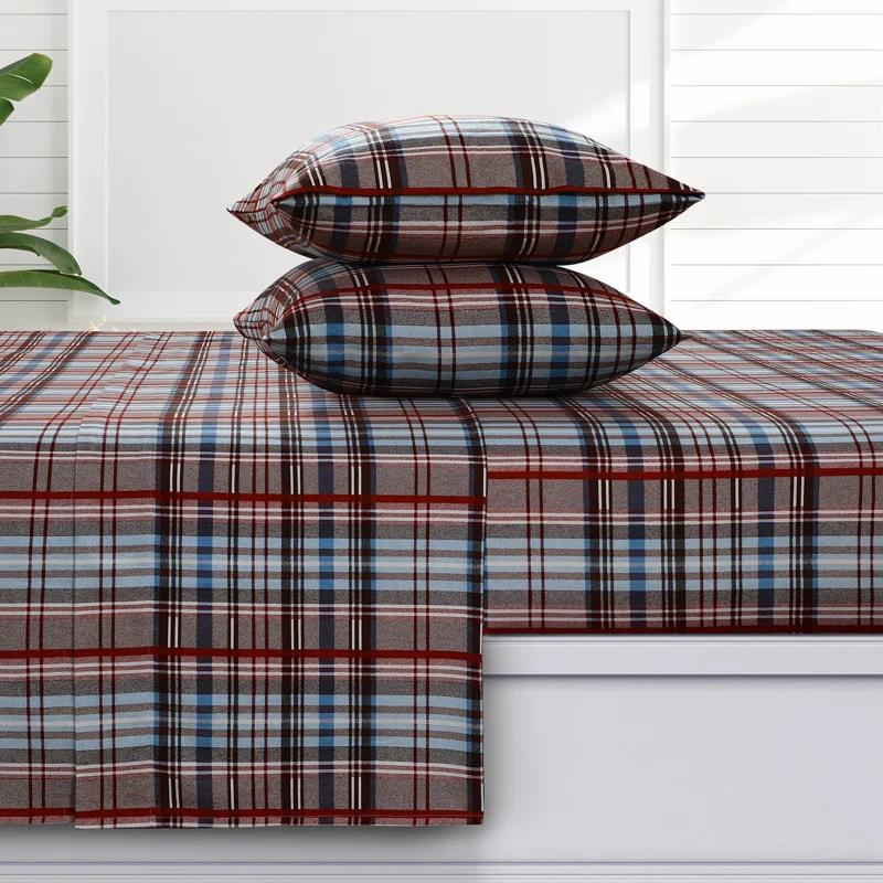 Azores Home Brentwood Flannel Sheet Set