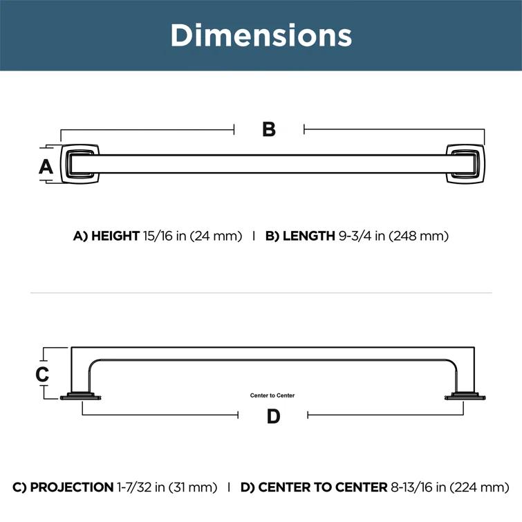 Parow 8 13/16" Center to Center Appliance Pull