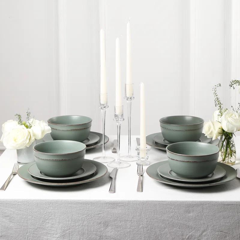 Earth & Clay Earth & Clay Hazel 12-Piece Dinnerware Set Stoneware (Set of 12)