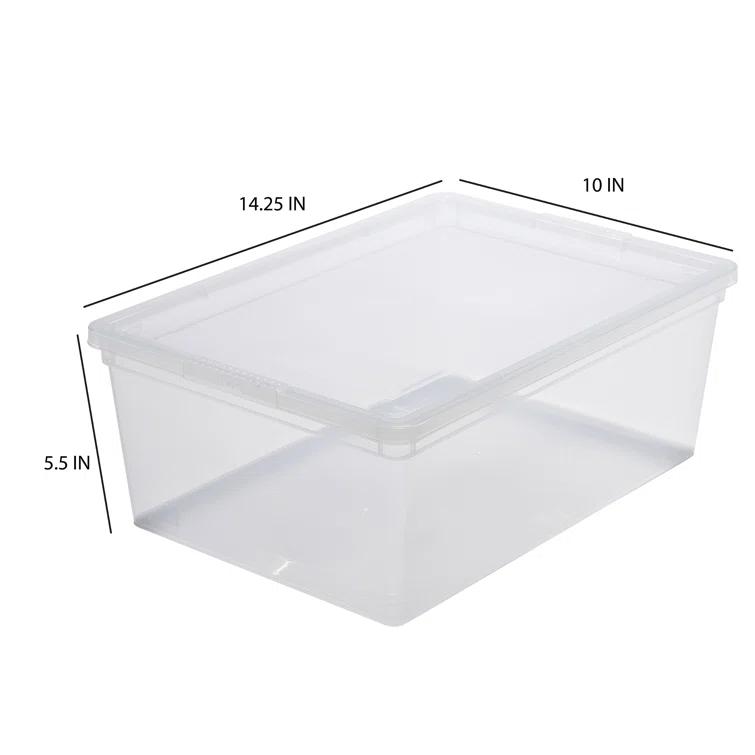 Simplify Simplify 4 Pack Stackable Storage Bins with Lids in Clear