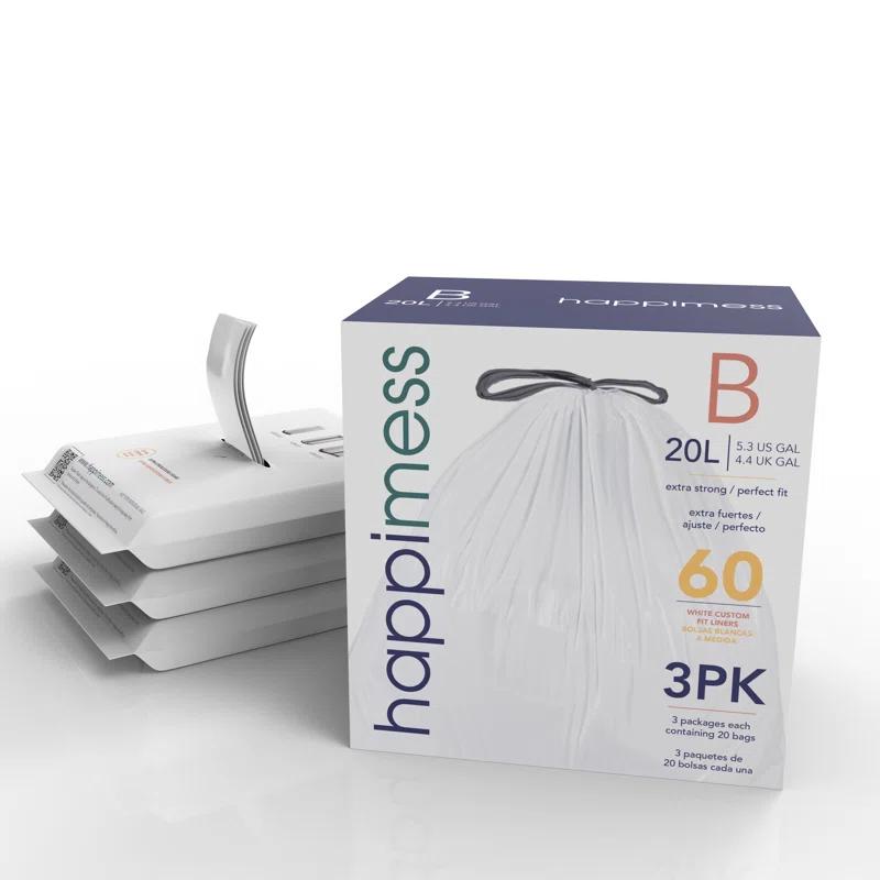happimess Drawstring Trash Bags 60 Count