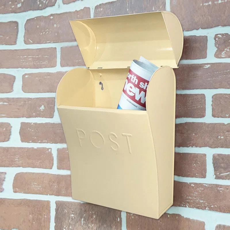 Vicki Euro Farmhouse Max Water and Rust Protection Post Wall Mounted Mailbox