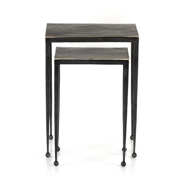 Marrow Metal Nesting End Table (12.5"- 16")