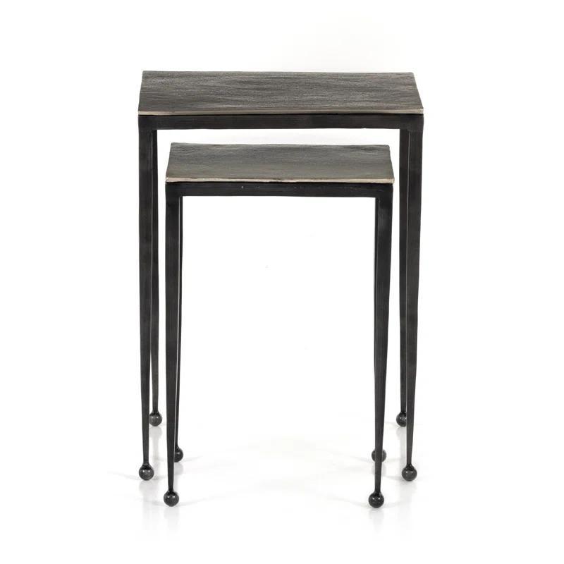 Marrow Metal Nesting End Table (12.5"- 16")