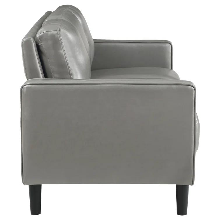 Alma Ruth 3-Piece Upholstered Track Arm Sofa Set Grey