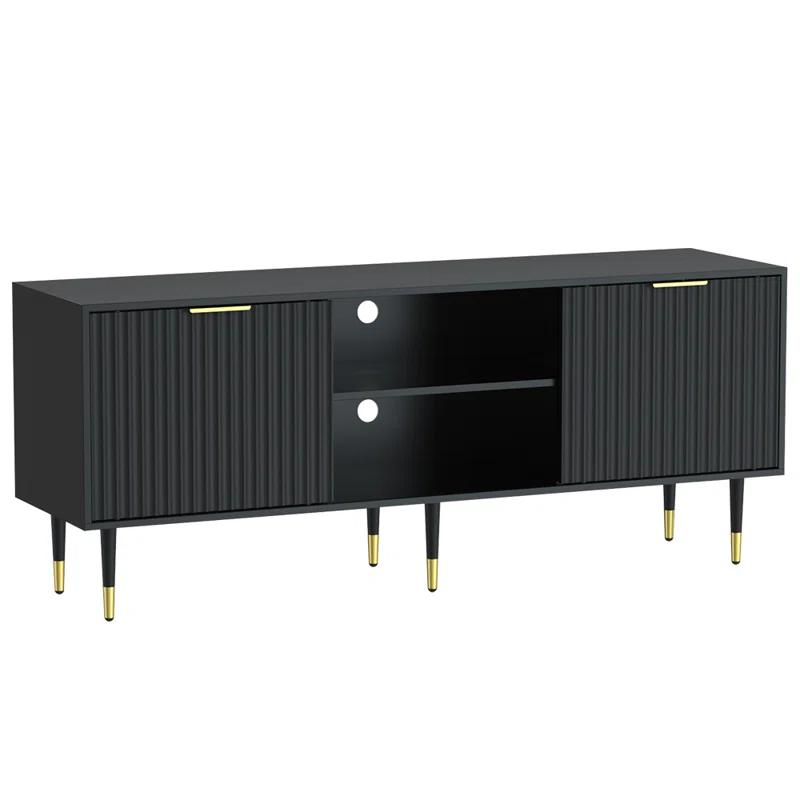 Mercer41 Modern TV Stand with Storage Cabinet  & Cable Management for TV up to 65''