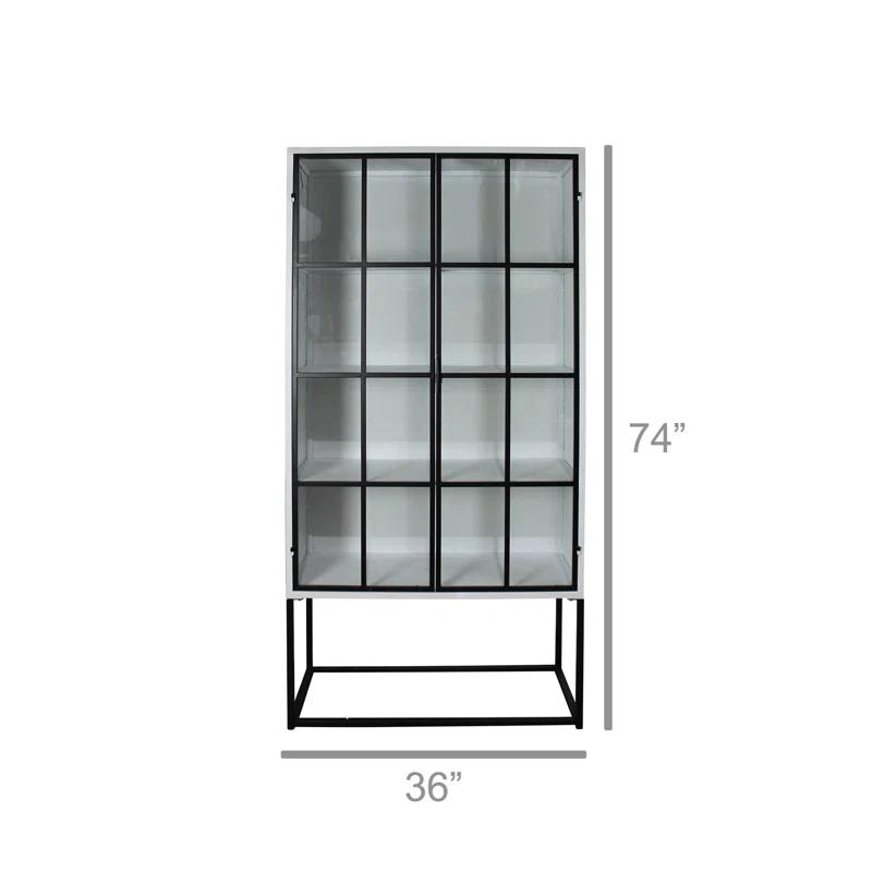 AREOhome Metal and Glass Display  China Cabinet