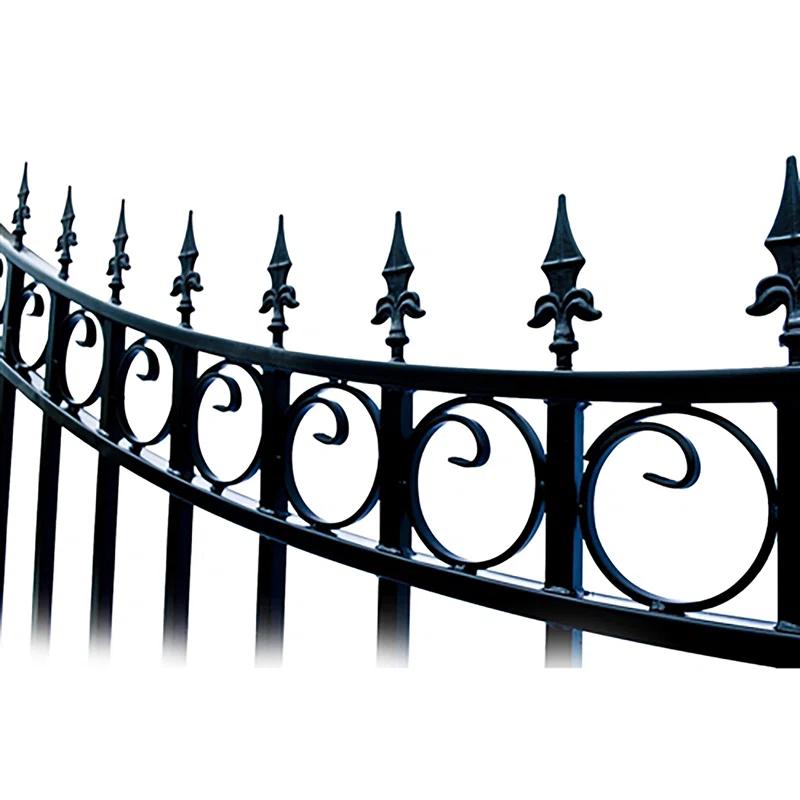 ALEKO 6 ft. H Paris Metal Driveway Dual Swing Gate with Pedestrian Gate