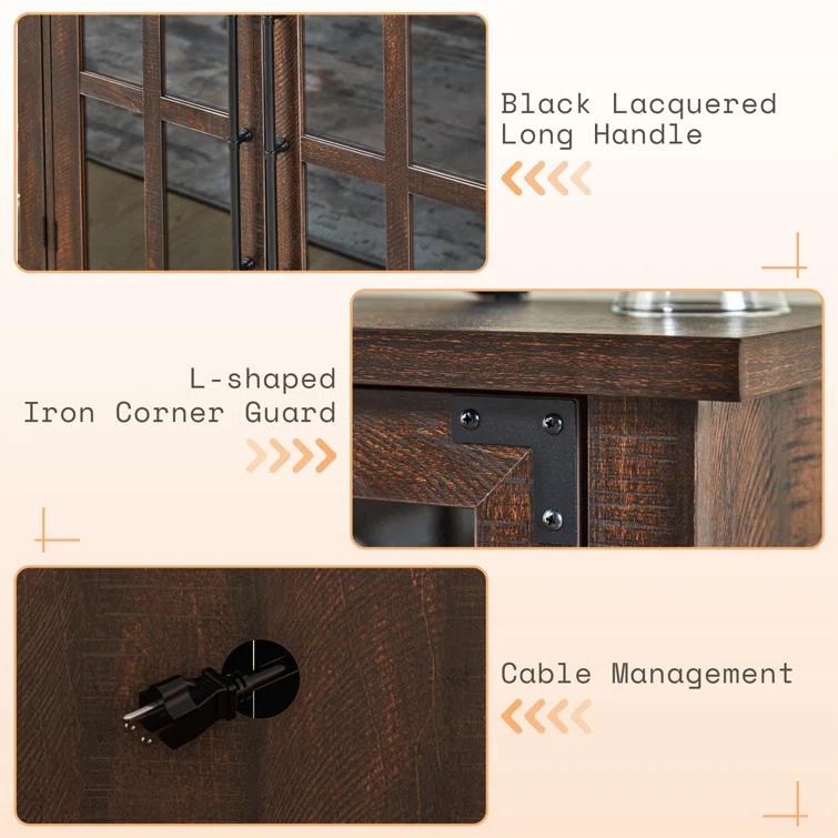 Lark Manor™ Pfarr 63" Wide Sideboard with glass doors