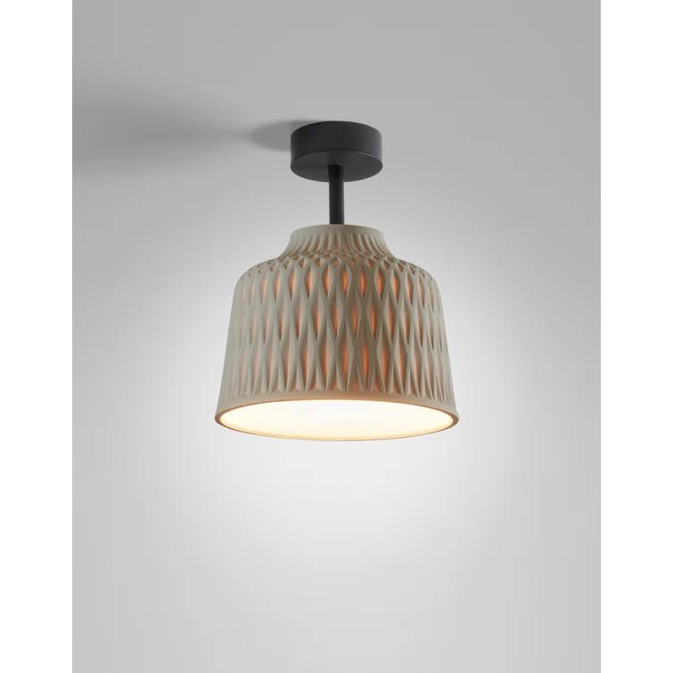 11.81'' W 1 - Bulb Outdoor Semi Flush Mount