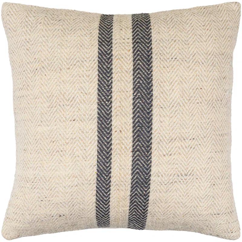 Becki Owens x Livabliss Becki Owens x Livabliss Brett Striped Wool Blend Reversible Throw Pillow