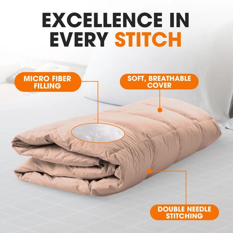 Cheer Collection Baffle Box Stitch Comforter