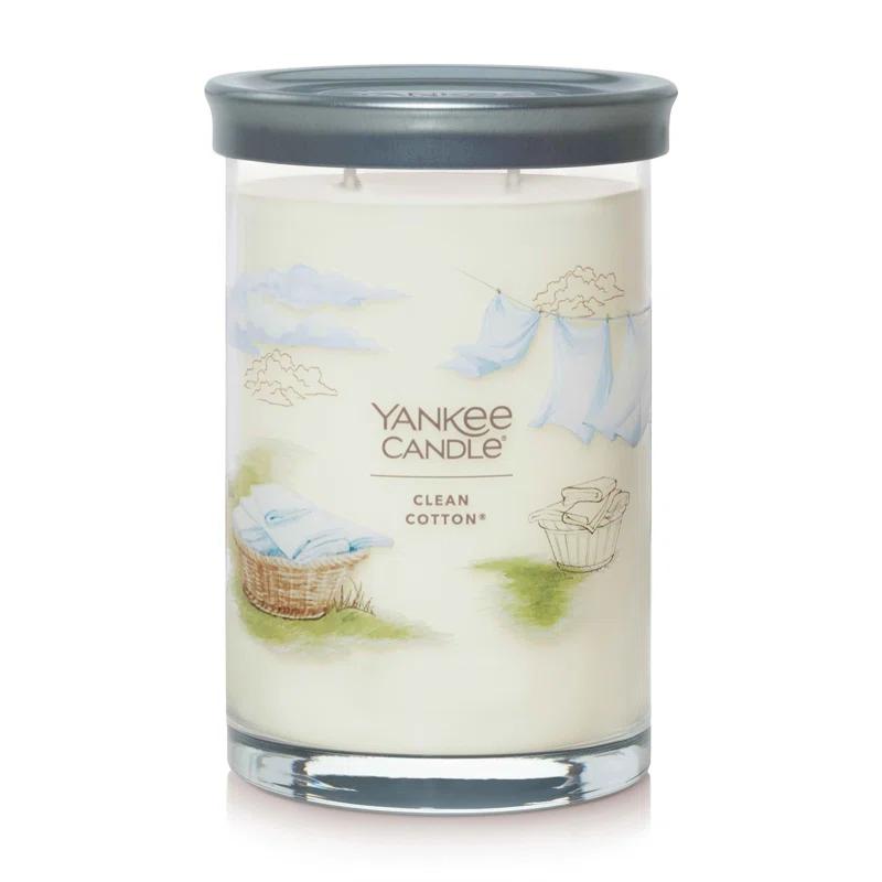 YANKEE CANDLE Signature Clean Cotton Scented Tumbler Candle