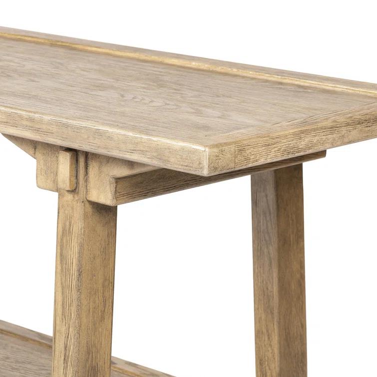 Frony Console Table-Distressed Light Oak