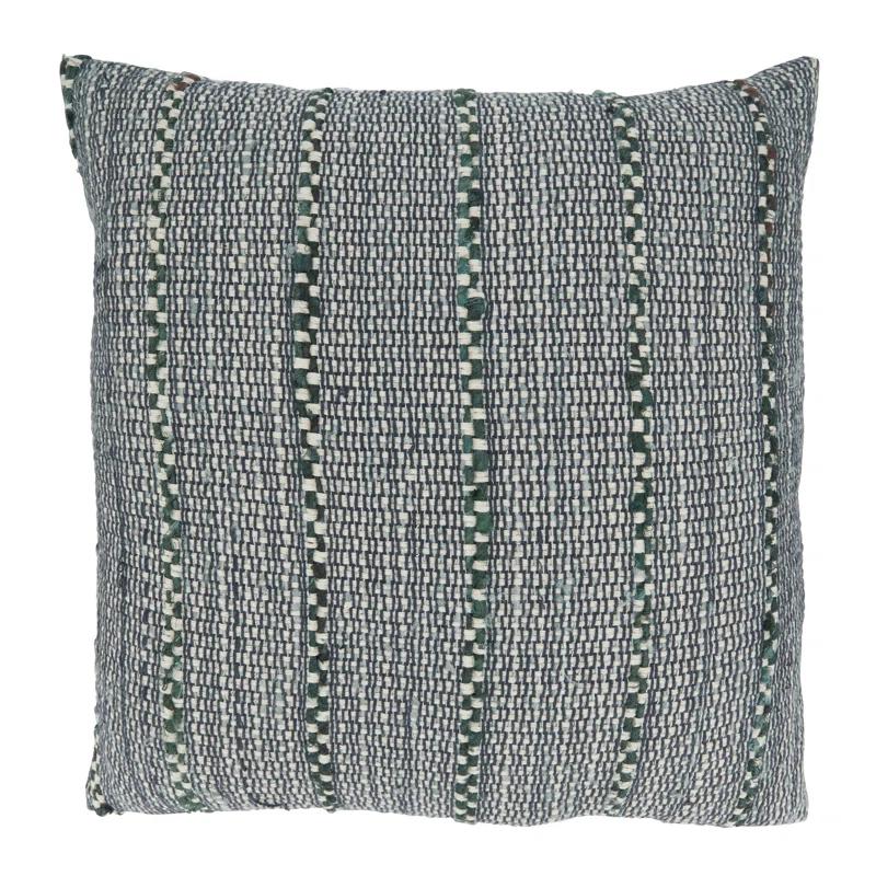 Saro Octavia Collection Striped Cotton Pillow Cover