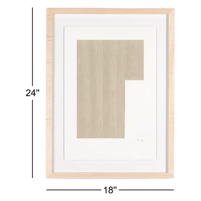 Four Hands Art Studio Victoria Holly " Negative In Taupe " by Victoria Holly Painting Print