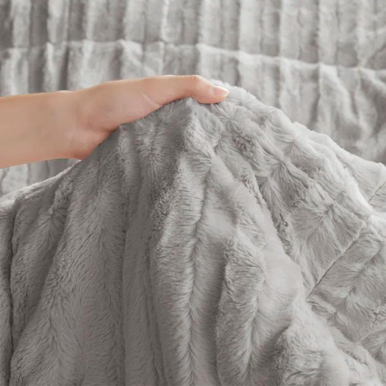 Madison Park Duke Faux Fur Ultra-Soft 3 Piece Comforter Set