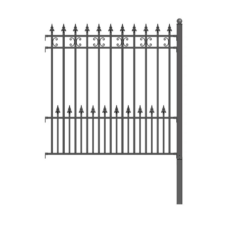 ALEKO Venice 62.8'' H x 66'' W Black Metal Fencing