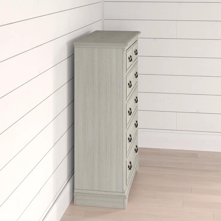 Canora Grey Dina Antique White 5 Drawer Chest w/ Stained Interior