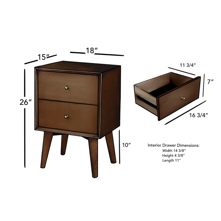 Williams 2-Drawer Nightstand