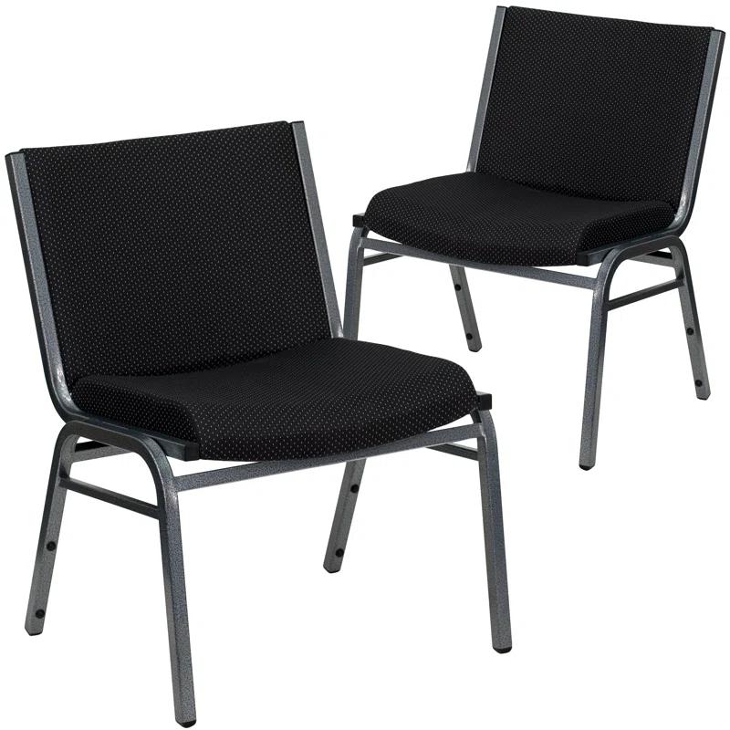 Flash Furniture Divine Multipurpose Big & Tall 1000 lb. Rated Stacking Guest Chairs for Business or Home Use (Set of 2)