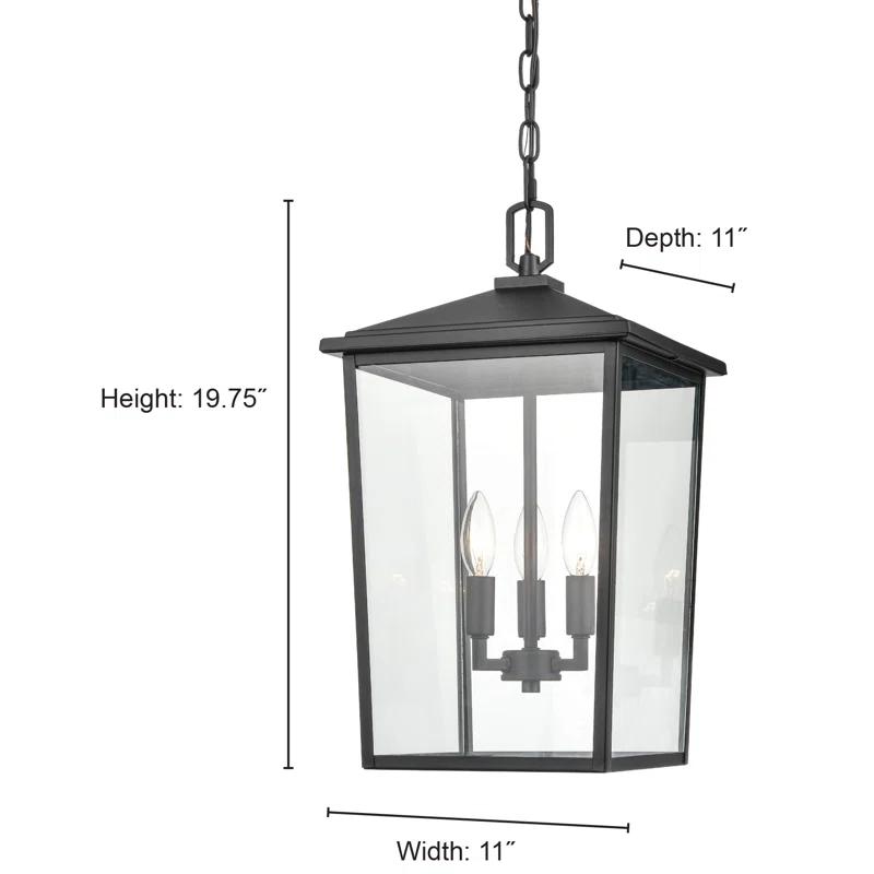 Messerly 3 Light 11" Wide Outdoor Taper Candle Pendant
