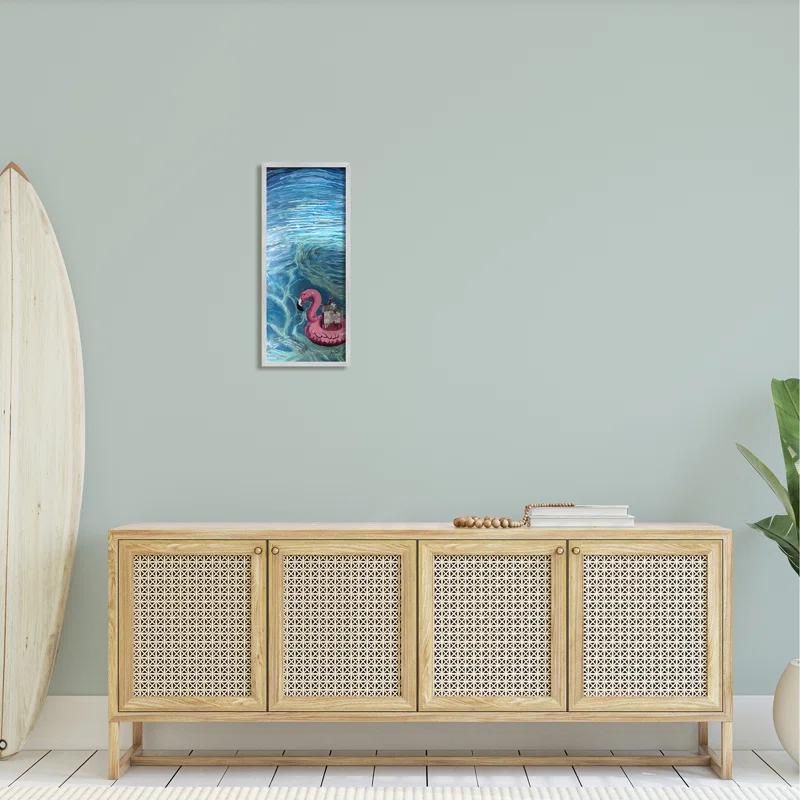 Stupell Industries " Flamingo Pool Float Summertime Swirled Water Ripples " by Stacy Gresell