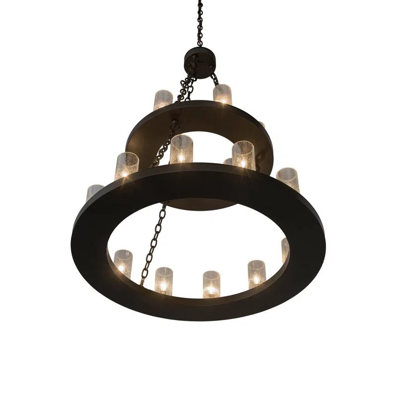2nd Ave Lighting Loxley 18 - Light Dimmable Wagon Wheel Chandelier