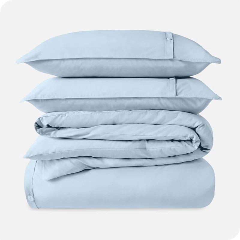 Bare Home Modern & Contemporary Organic Percale Machine Woven Duvet Cover Set