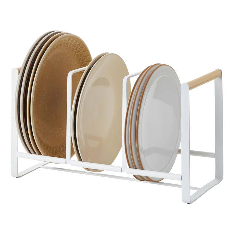 Yamazaki Tosca Wide White Dish Storage Rack