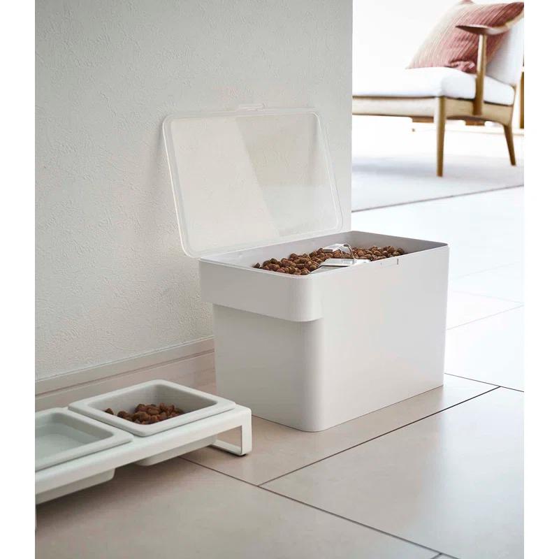 Yamazaki Home Airtight Pet Food Medium Storage Container With Transparent Lid, 1.6 gallons