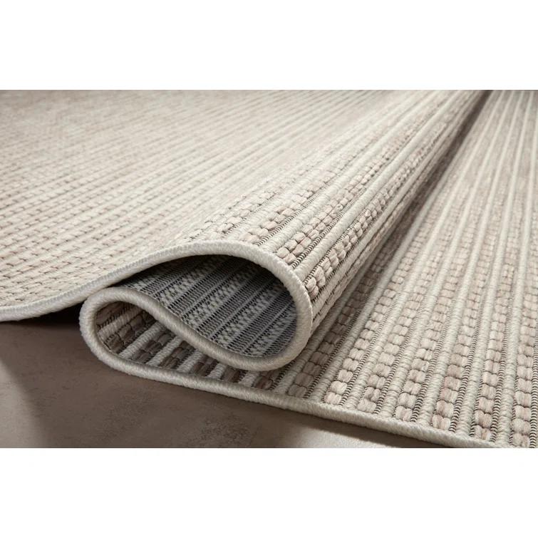 Malibu III Indoor / Outdoor Rug by Amber Lewis x Loloi - Ivory and Dove / 2'3" x 7'7" Runner