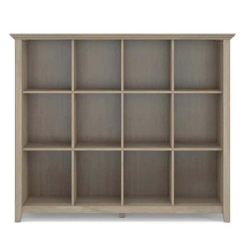 Simpli Home Acadian 57"W Solid Wood Storage Console Table