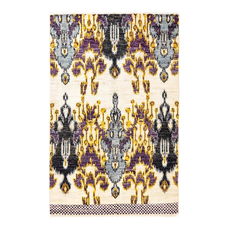 Isabelline One-of-a-Kind 4' 0" X 6' 3" 2010s Wool Area Rug in Ivory