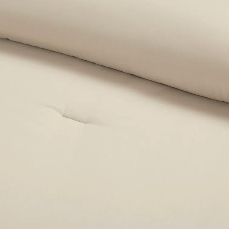 Hampton Double Flange Embroidered Contrast Edge Comforter 3 Pieces Set