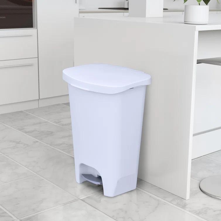 GLAD™ GLAD™ White Plastic Step Trash Can