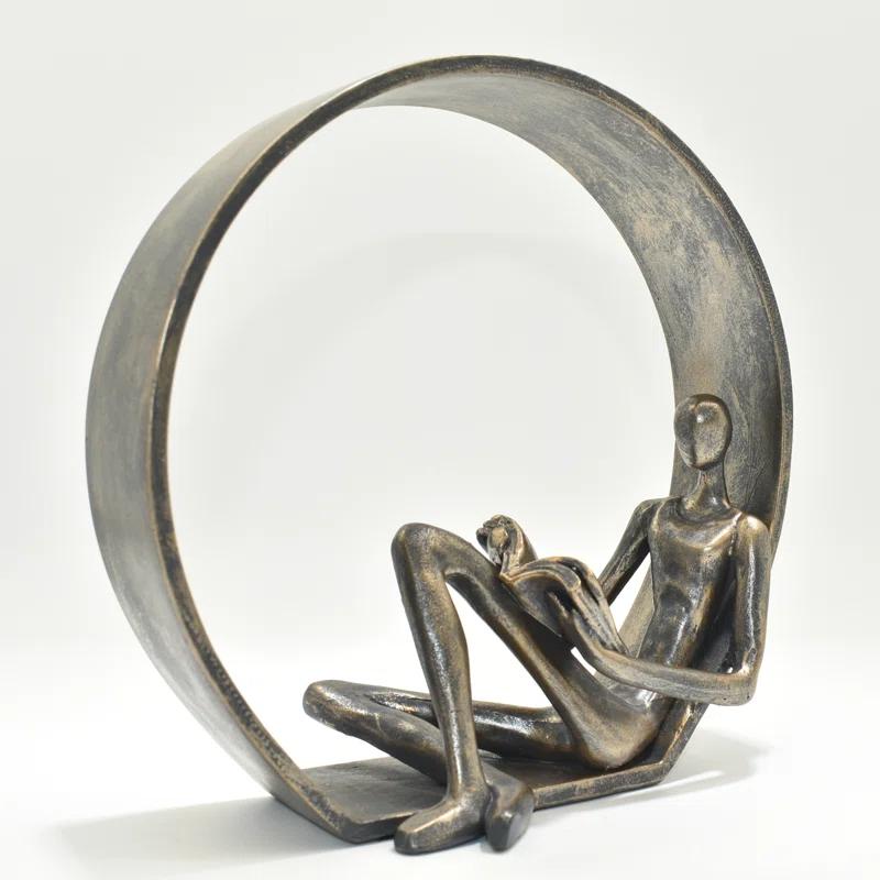 Lifestyle Group Distribution Adam & Friends Home Decor Encirlced Reader Sculpture | 1-Piece