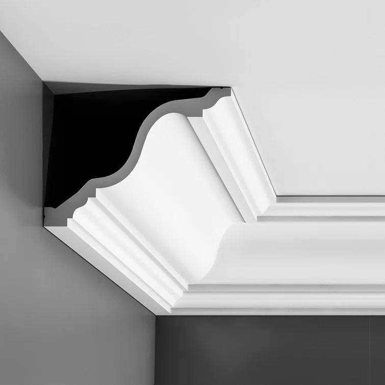 Orac Decor 7-3/4 in x 5-7/8 in x 78-3/4 in Primed White Plain Polyurethane Crown Moulding