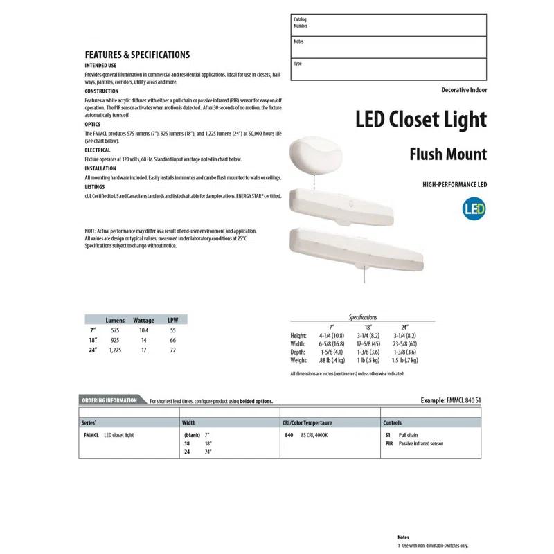 Acrylic LED Flush Mount
