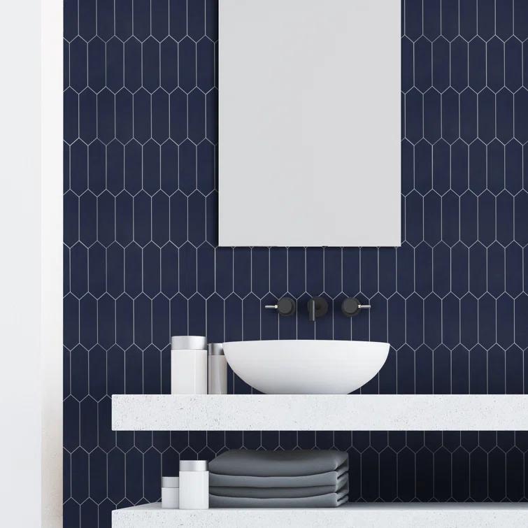 Sunwings 12" x 11.22" Picket Stone Composite Peel & Stick Mosaic Tile