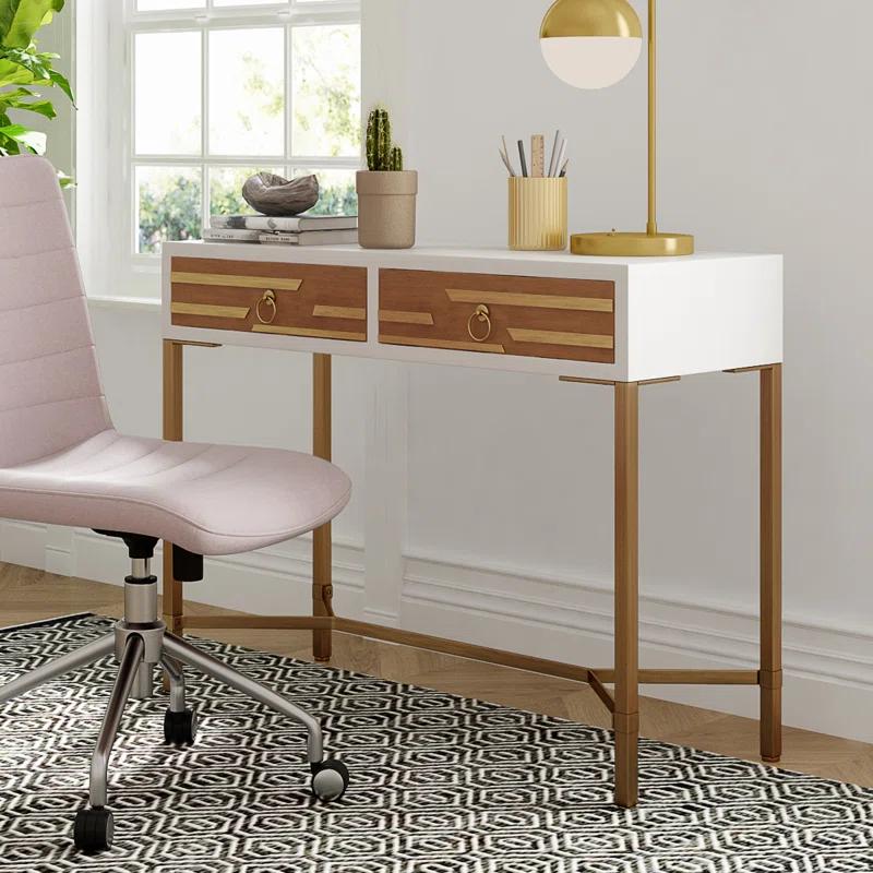 Adore Decor Jupiter Midecentury Console Table with 2-Drawers