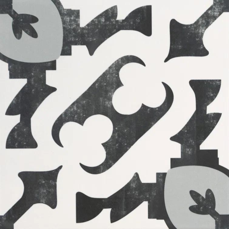 Ackland Amara 8 in. x 8 in. Encaustic Look Matte Porcelain Floor and Wall Tile