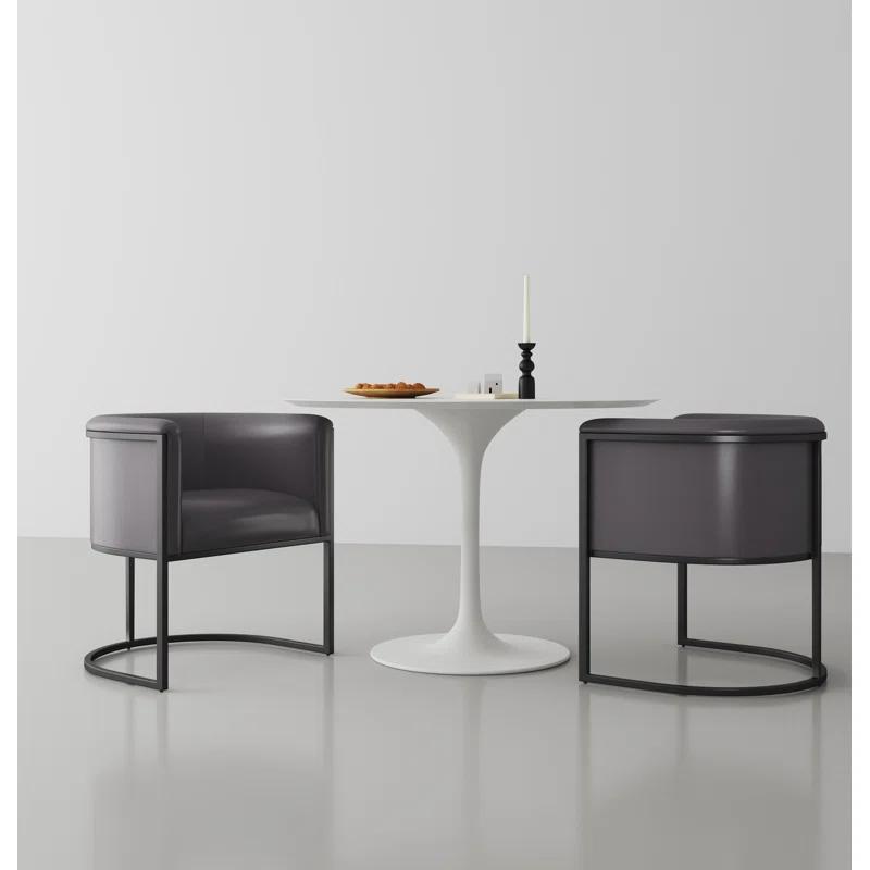 Ceets Bali Saddle And Black Faux Leather Dining Chair (Set Of 2) (Set of 2)