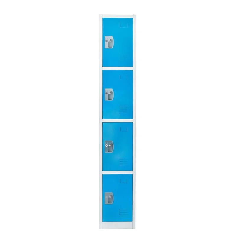 AdirOffice 12'' Wide Steel 4-Tier School and Gym Locker