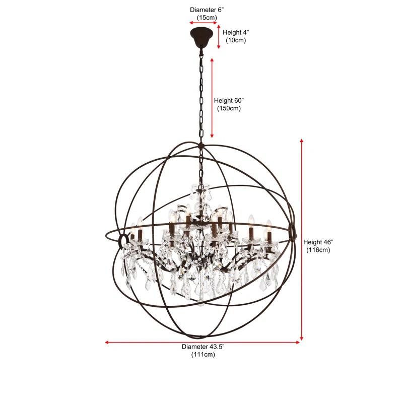Svante 18 - Light Dimmable Globe Chandelier