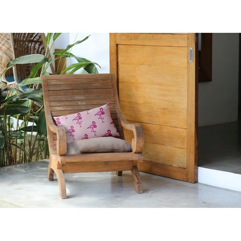 e by design Flamingo Indoor/Outdoor Reversible Throw Pillow