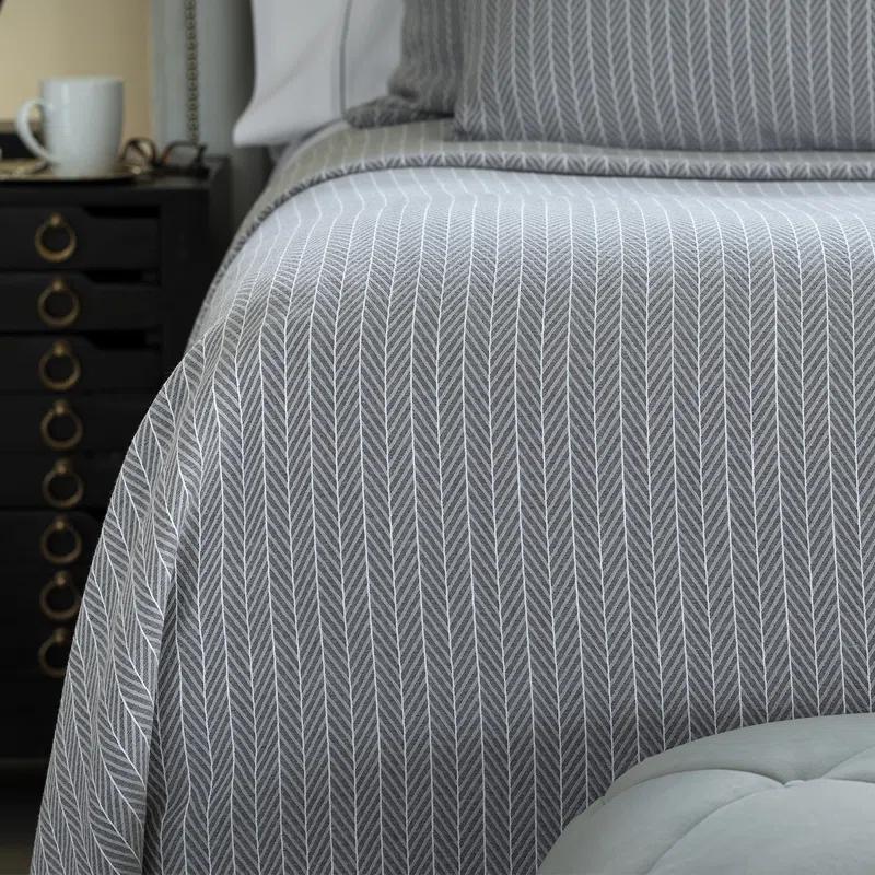 Lili Alessandra Chevron Hand Woven Throw Blanket