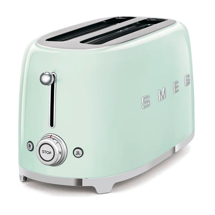 SMEG Pastel Green 4-Slice Long Slot Retro Toaster